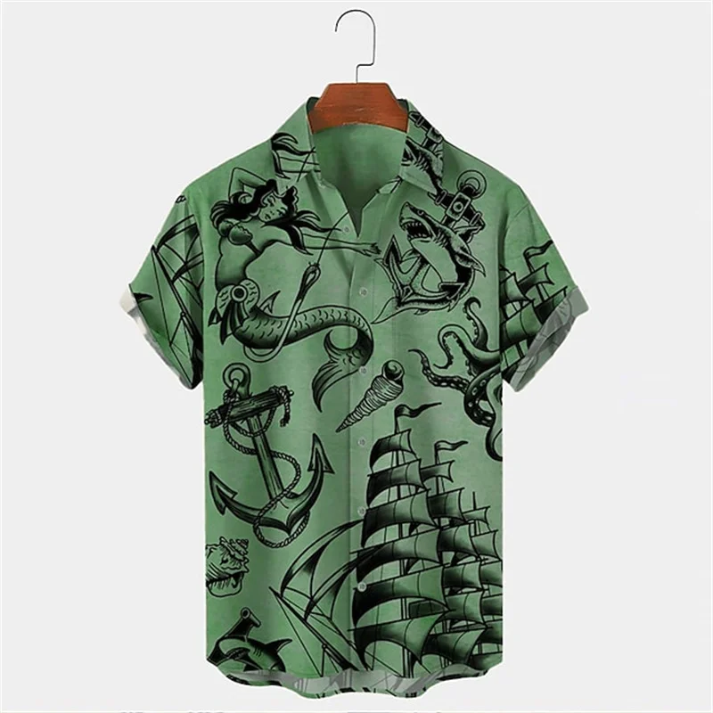เสื้อเชิ้ตฮาวายแขนสั้นสำหรับผู - Vintage Hawaiian Floral Shirt บทวิจารณ์และราคา