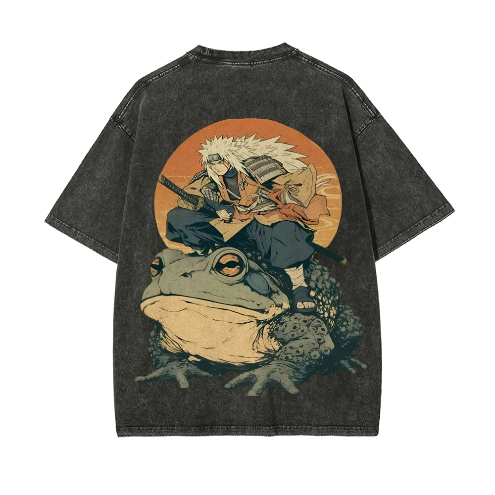เสื้อยืดนารูโตะ จิไรยะ ลาย Gam - Acid Wash Vintage Graphic T Shirt บทวิจารณ์และราคา