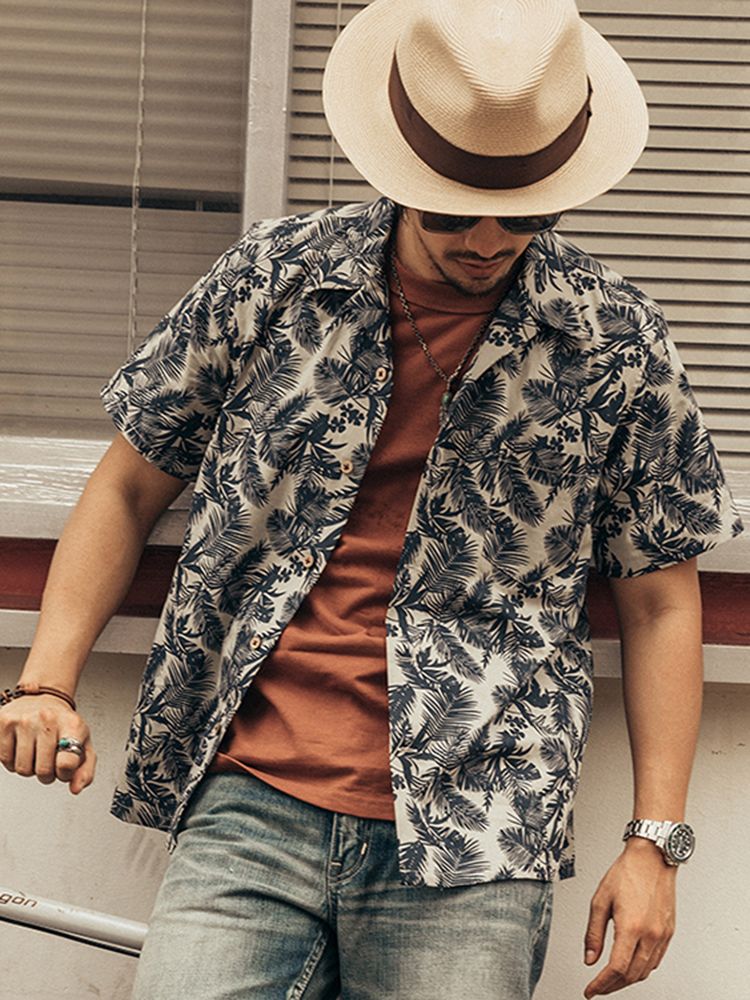 เสื้อเชิ้ตฮาวายแฟชั่นสำหรับผู้ - Vintage Hawaiian Floral Shirt บทวิจารณ์และราคา