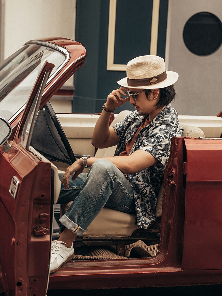 เสื้อเชิ้ตฮาวายแฟชั่นสำหรับผู้ - Vintage Hawaiian Floral Shirt บทวิจารณ์และราคา